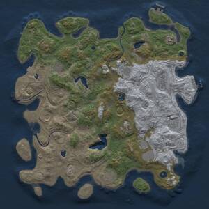Thumbnail Rust Map: Procedural Map, Size: 4500, Seed: 69696969, 17 Monuments