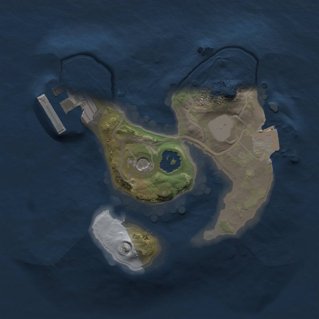 Rust Map: Procedural Map, Size: 1500, Seed: 999111552, 3 Monuments