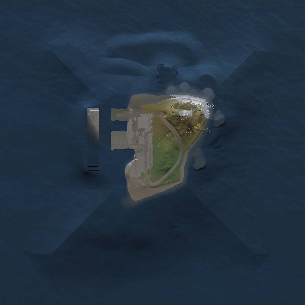 Rust Map: Procedural Map, Size: 1000, Seed: 13825, 2 Monuments