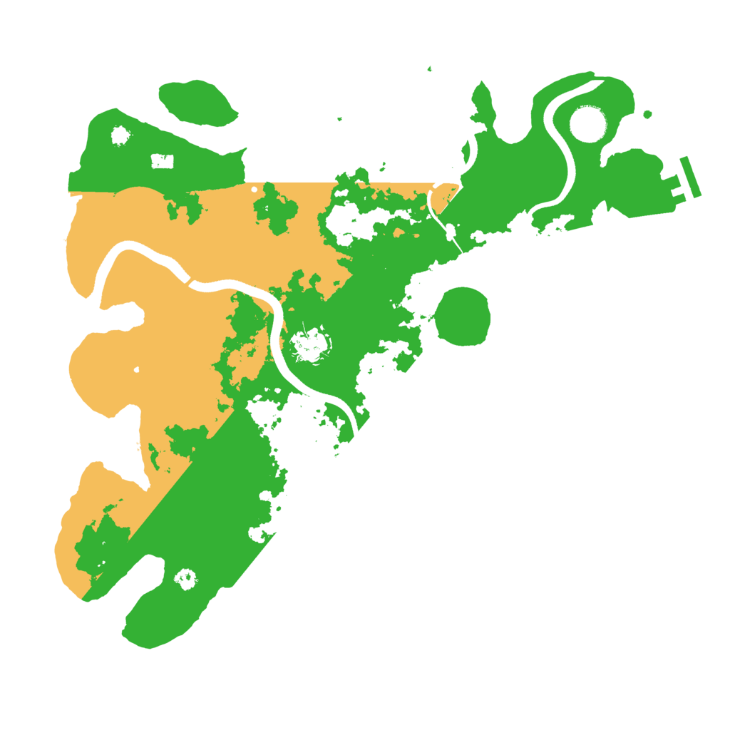 Biome Rust Map: Procedural Map, Size: 3500, Seed: 15831