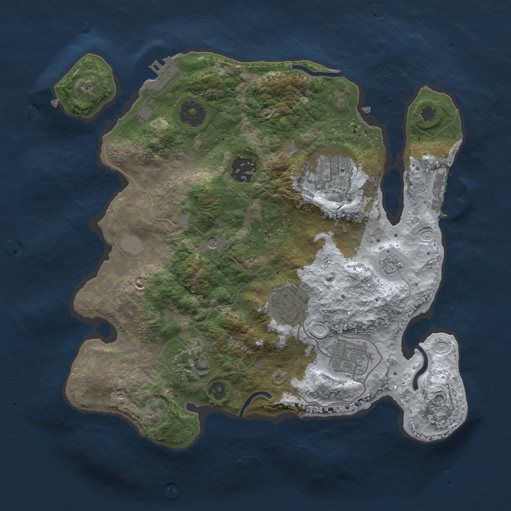 Rust Map: Procedural Map, Size: 3000, Seed: 367283, 14 Monuments