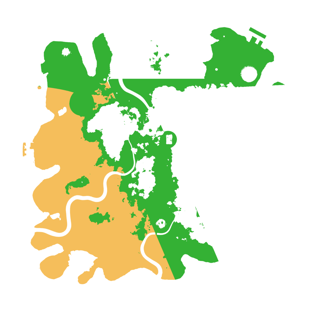 Biome Rust Map: Procedural Map, Size: 3500, Seed: 2745572