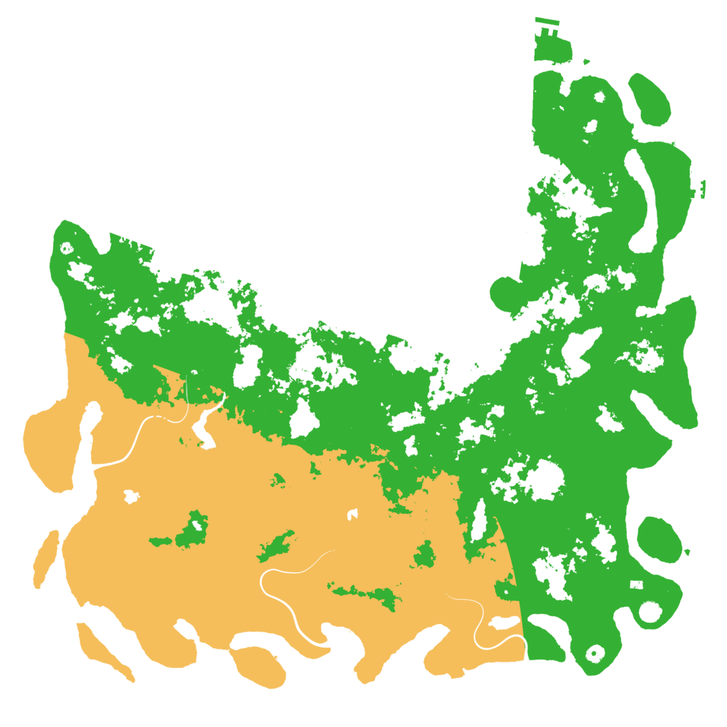Biome Rust Map: Procedural Map, Size: 6000, Seed: 5353
