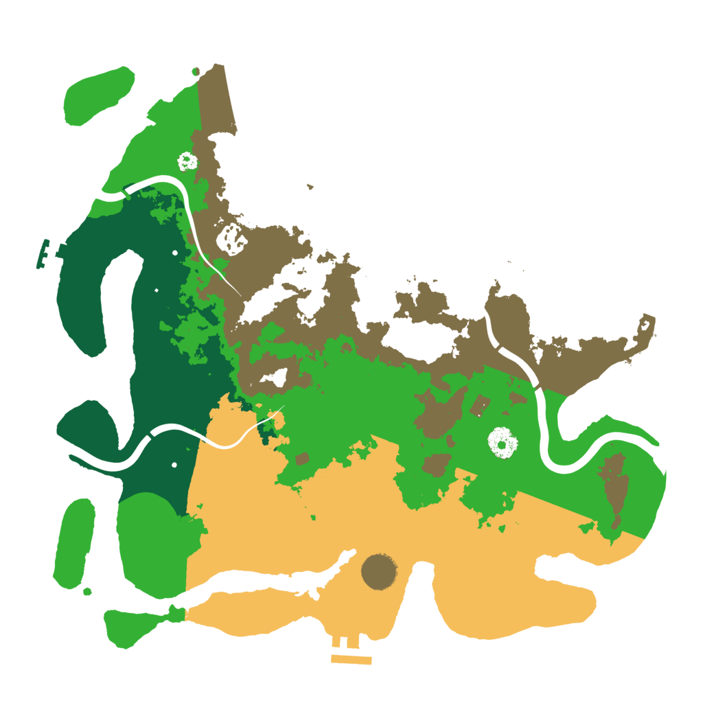 Biome Rust Map: Procedural Map, Size: 3500, Seed: 542676