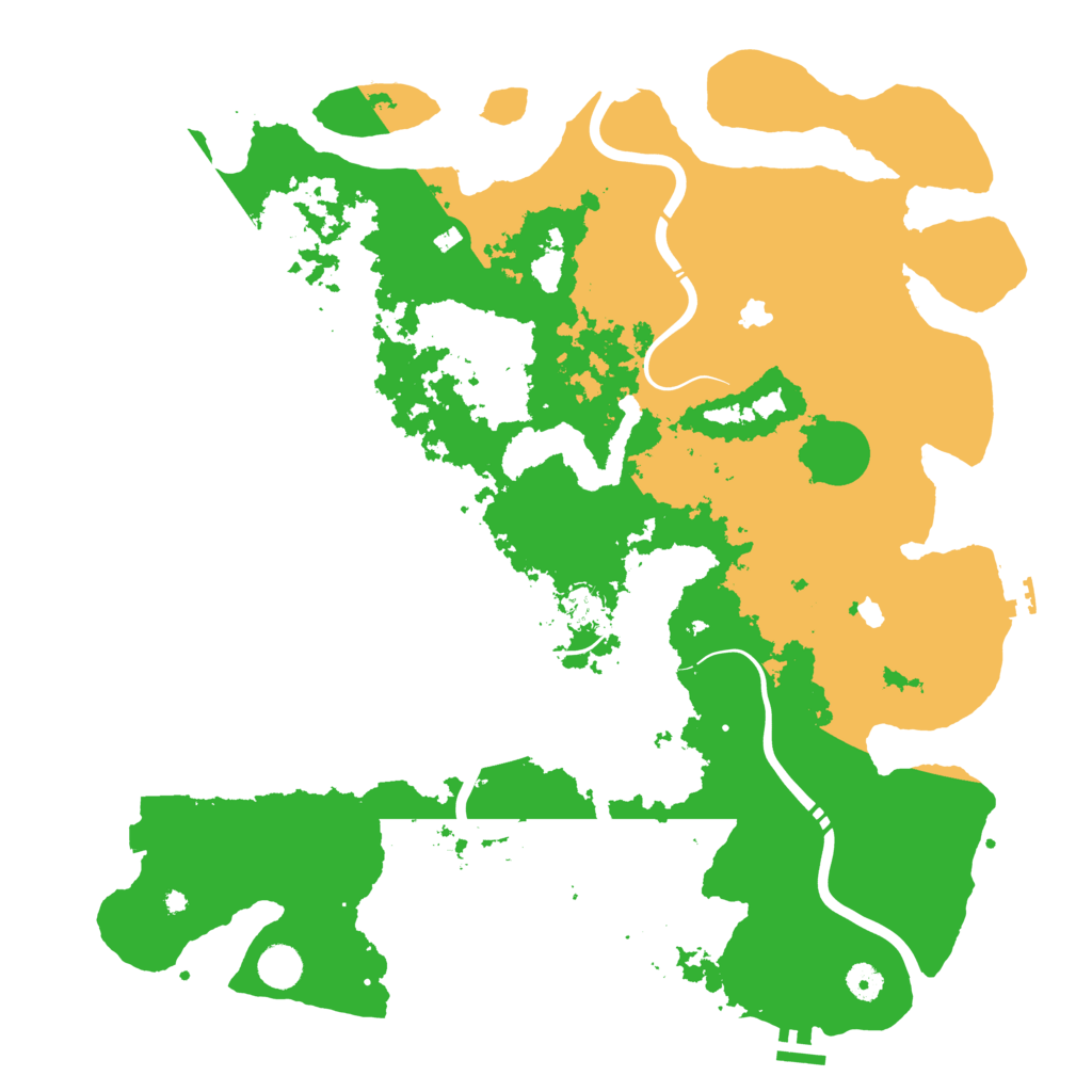Biome Rust Map: Procedural Map, Size: 4500, Seed: 987092345