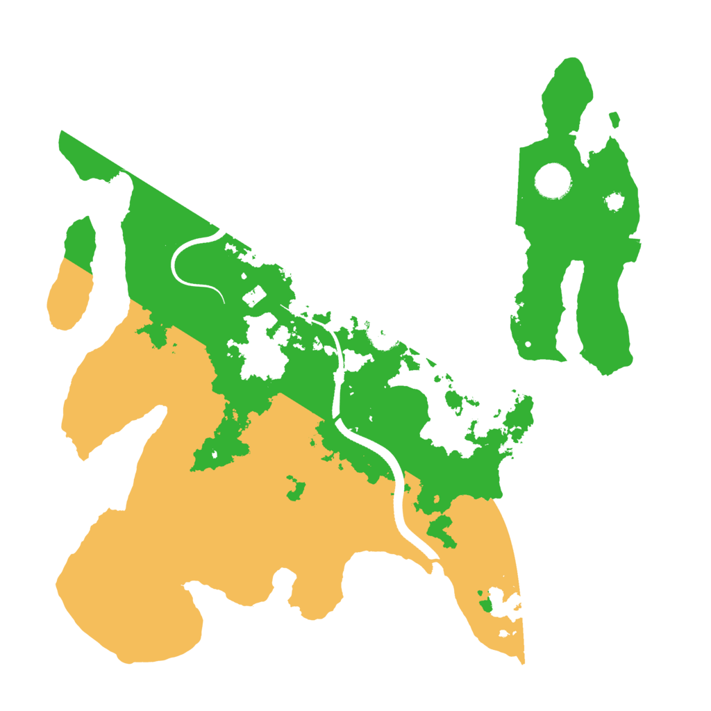 Biome Rust Map: Procedural Map, Size: 3500, Seed: 592854