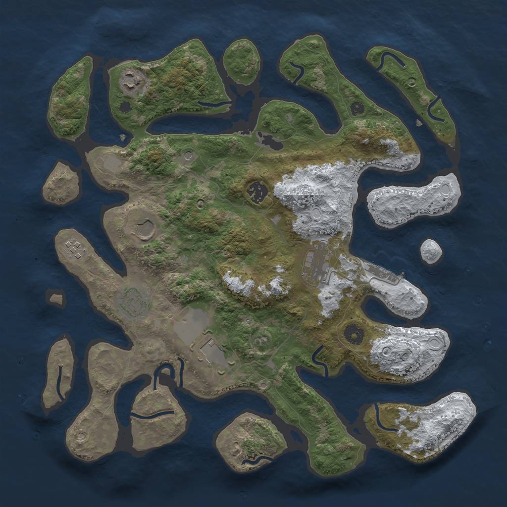 Rust Map: Procedural Map, Size: 3750, Seed: 8965322, 14 Monuments