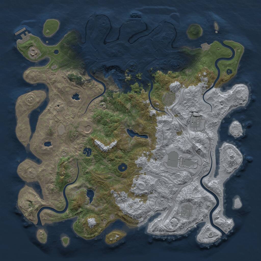 Rust Map: Procedural Map, Size: 4500, Seed: 5322429, 15 Monuments