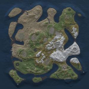 Thumbnail Rust Map: Procedural Map, Size: 3700, Seed: 1144166198, 19 Monuments