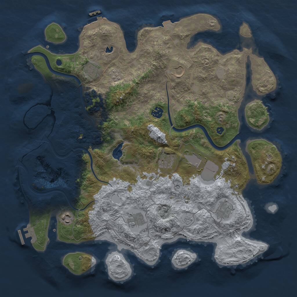 Rust Map: Procedural Map, Size: 4000, Seed: 1511631113, 15 Monuments