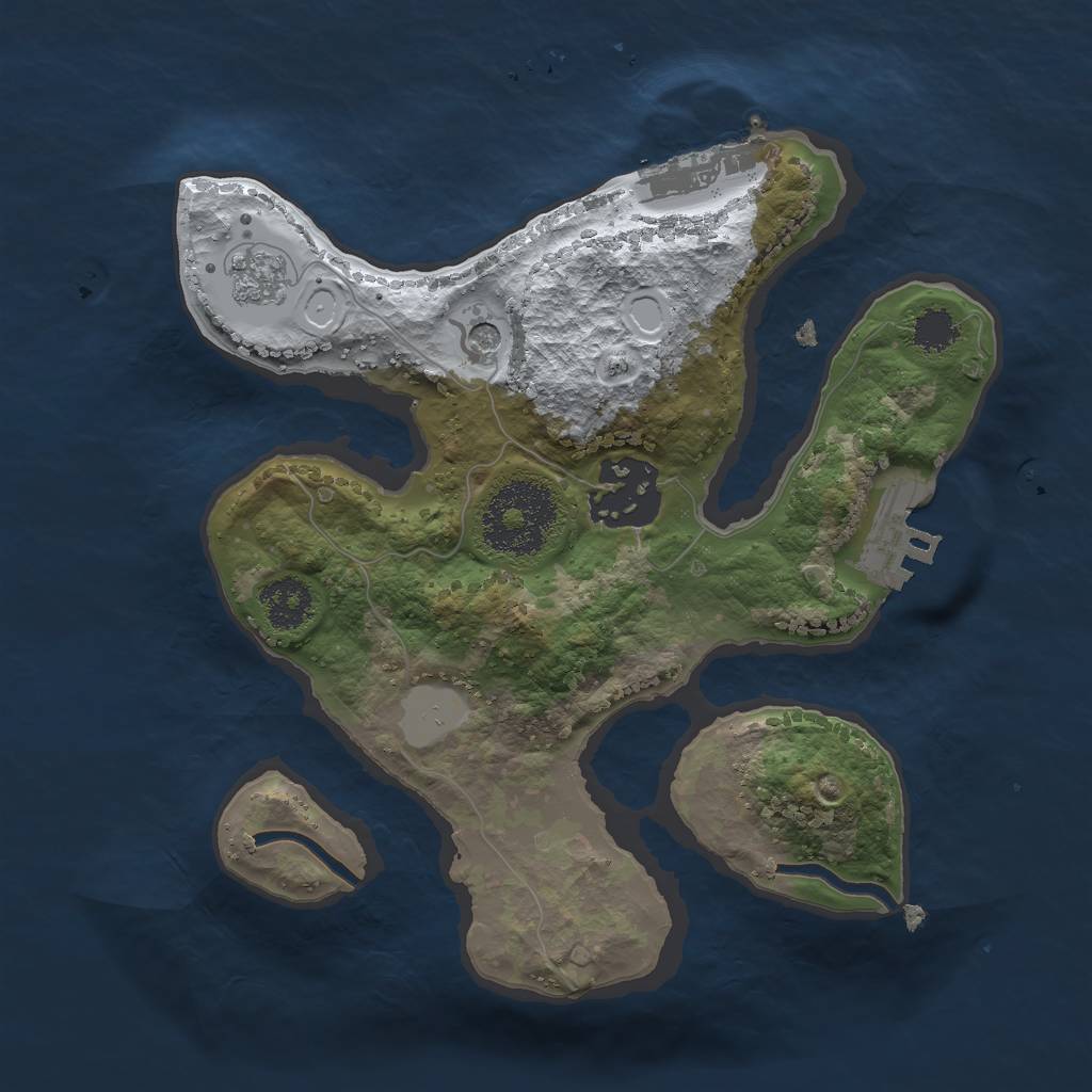 Rust Map: Procedural Map, Size: 2200, Seed: 1185531026, 10 Monuments
