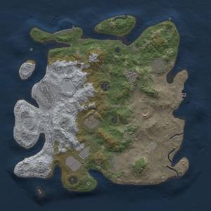 Thumbnail Rust Map: Procedural Map, Size: 3500, Seed: 4000, 15 Monuments