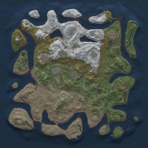 Thumbnail Rust Map: Procedural Map, Size: 4300, Seed: 1131113555, 20 Monuments