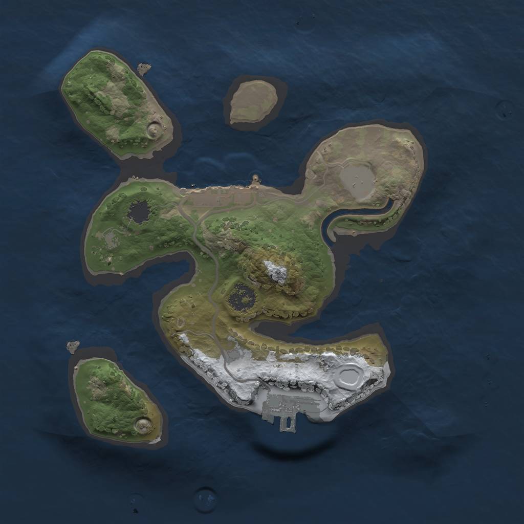 Rust Map: Procedural Map, Size: 2000, Seed: 43567, 7 Monuments
