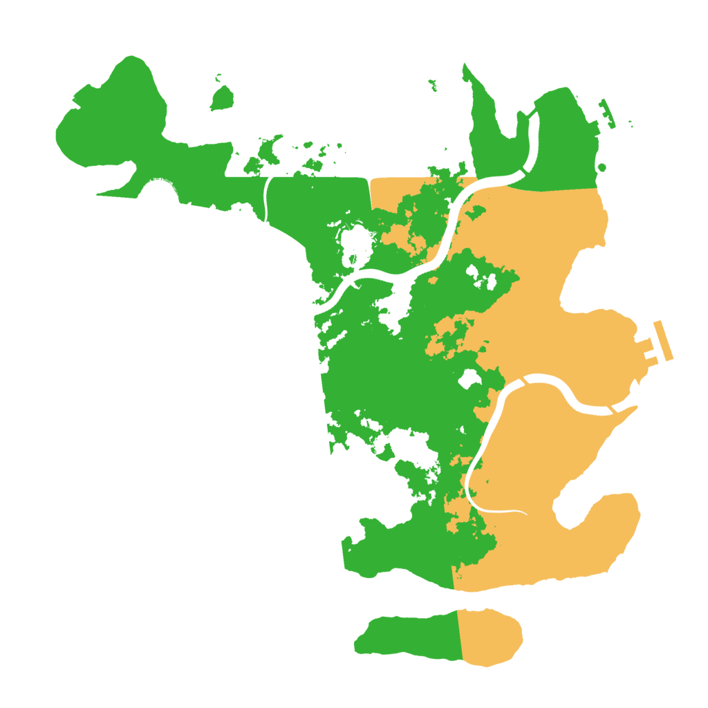 Biome Rust Map: Procedural Map, Size: 3500, Seed: 1045468