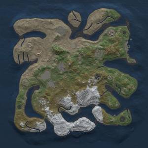 Thumbnail Rust Map: Procedural Map, Size: 3850, Seed: 1966275291, 18 Monuments