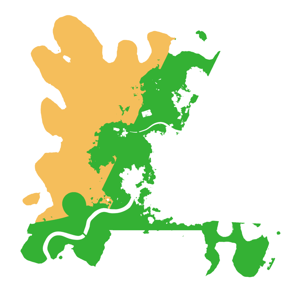 Biome Rust Map: Procedural Map, Size: 3500, Seed: 195382