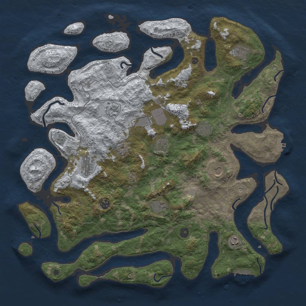 Rust Map: Procedural Map, Size: 4700, Seed: 46788, 20 Monuments