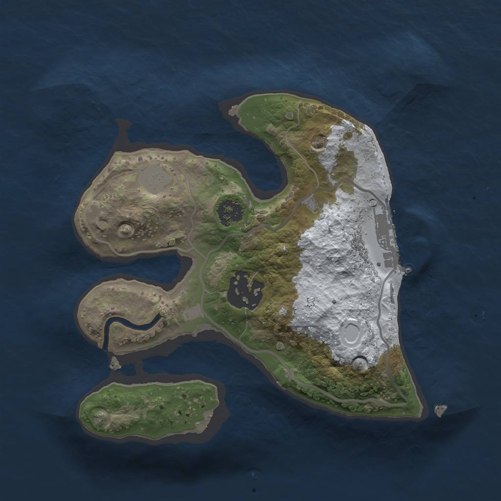 Rust Map: Procedural Map, Size: 2000, Seed: 692834825, 7 Monuments