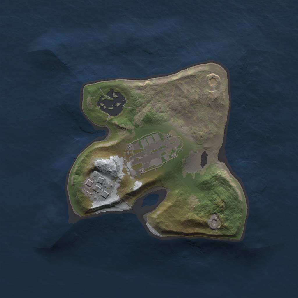 Rust Map: Barren, Size: 1700, Seed: 10110, 5 Monuments