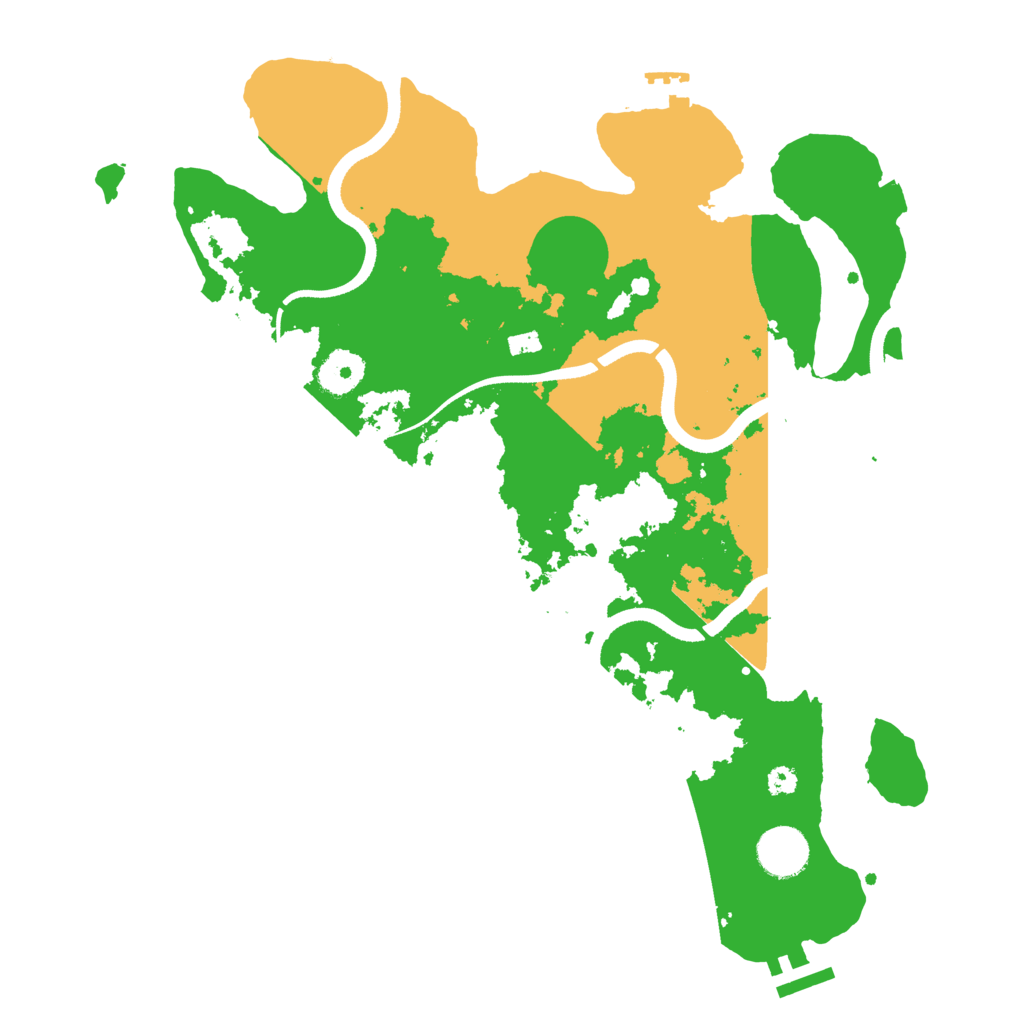 Biome Rust Map: Procedural Map, Size: 3500, Seed: 5833385