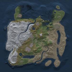 Thumbnail Rust Map: Procedural Map, Size: 3500, Seed: 4540599, 15 Monuments