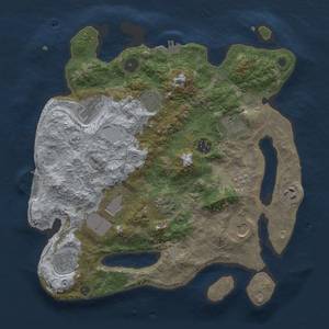 Thumbnail Rust Map: Procedural Map, Size: 3500, Seed: 4540599, 19 Monuments