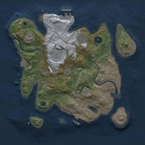 Thumbnail Rust Map: Procedural Map, Size: 3000, Seed: 2000, 10 Monuments