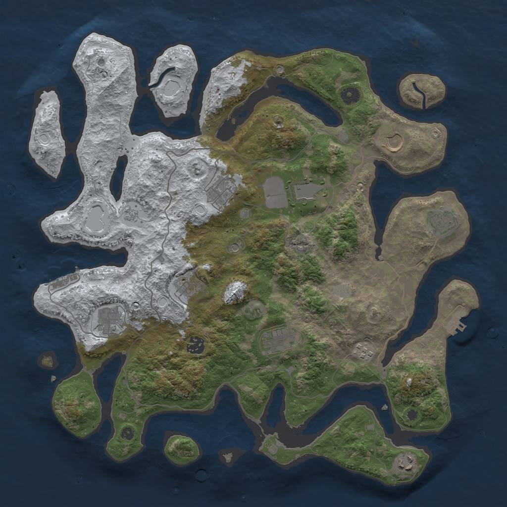 Rust Map: Procedural Map, Size: 4169, Seed: 15974, 19 Monuments