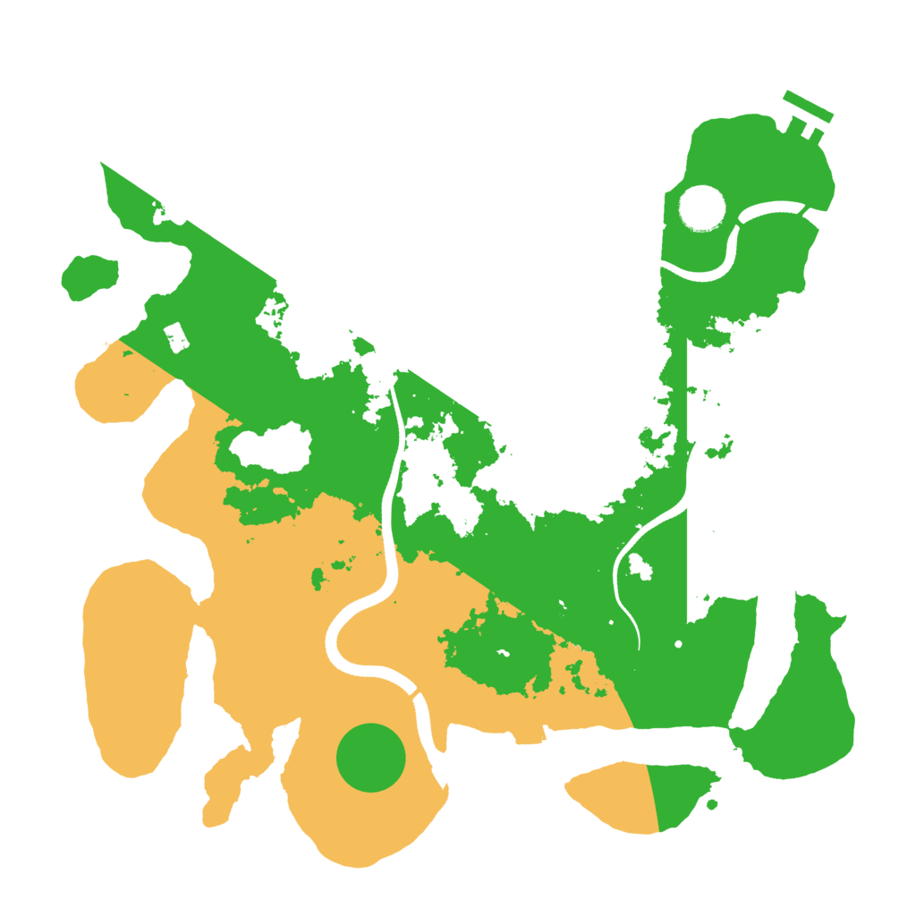 Biome Rust Map: Procedural Map, Size: 3500, Seed: 6265804