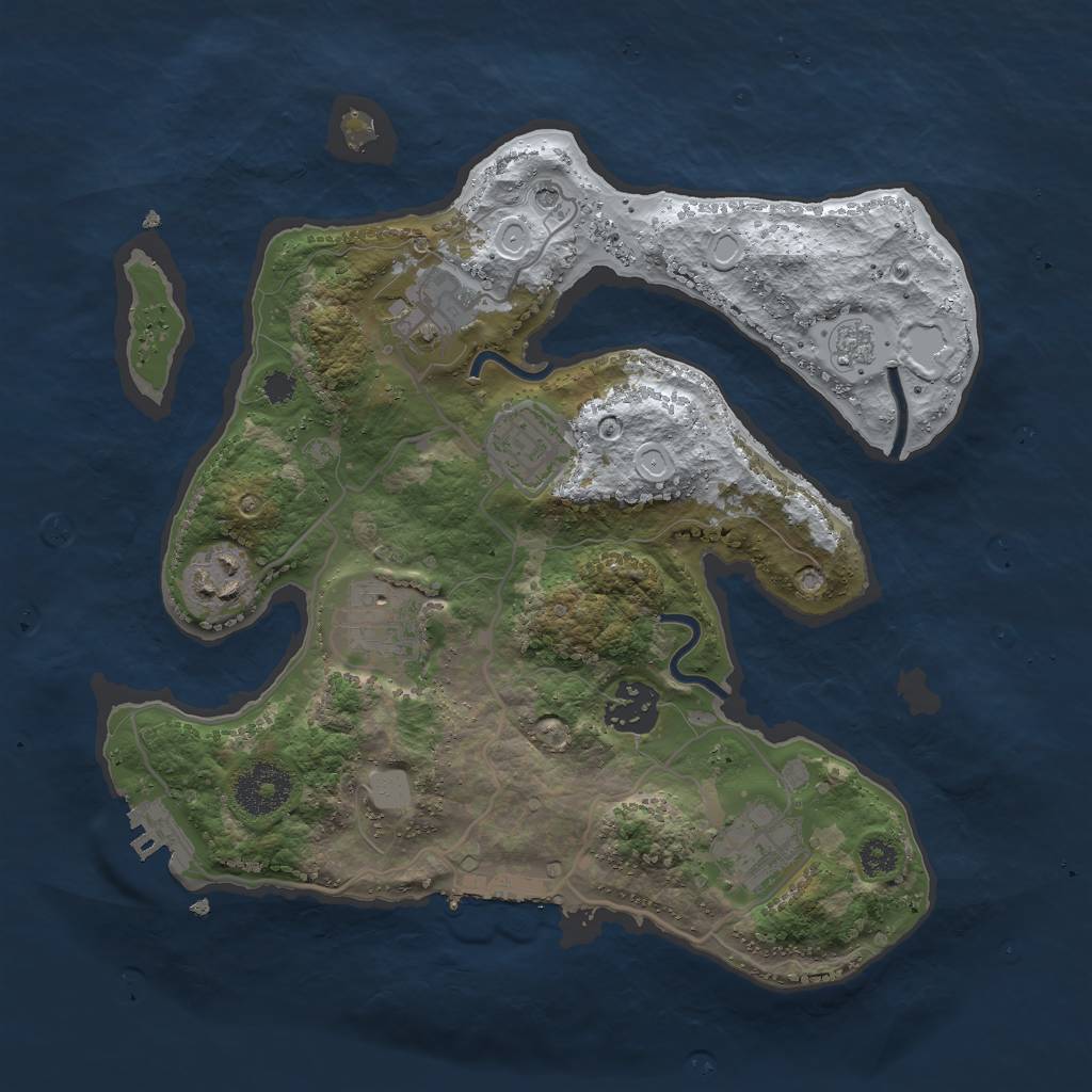 Rust Map: Procedural Map, Size: 3000, Seed: 21739716, 15 Monuments