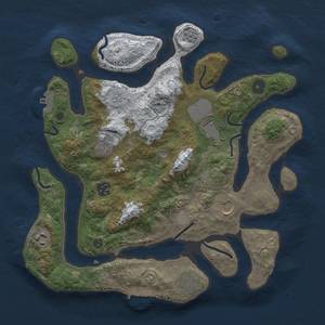 Thumbnail Rust Map: Procedural Map, Size: 3500, Seed: 227, 16 Monuments