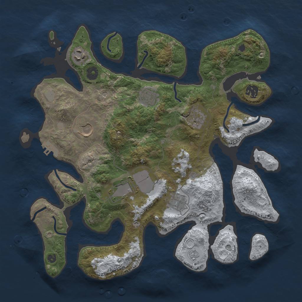 Rust Map: Procedural Map, Size: 3500, Seed: 5722625, 15 Monuments