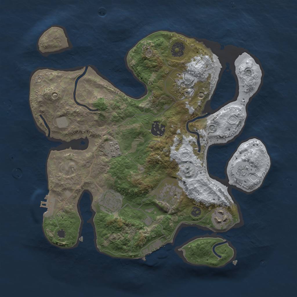 Rust Map: Procedural Map, Size: 3000, Seed: 1777429568, 15 Monuments