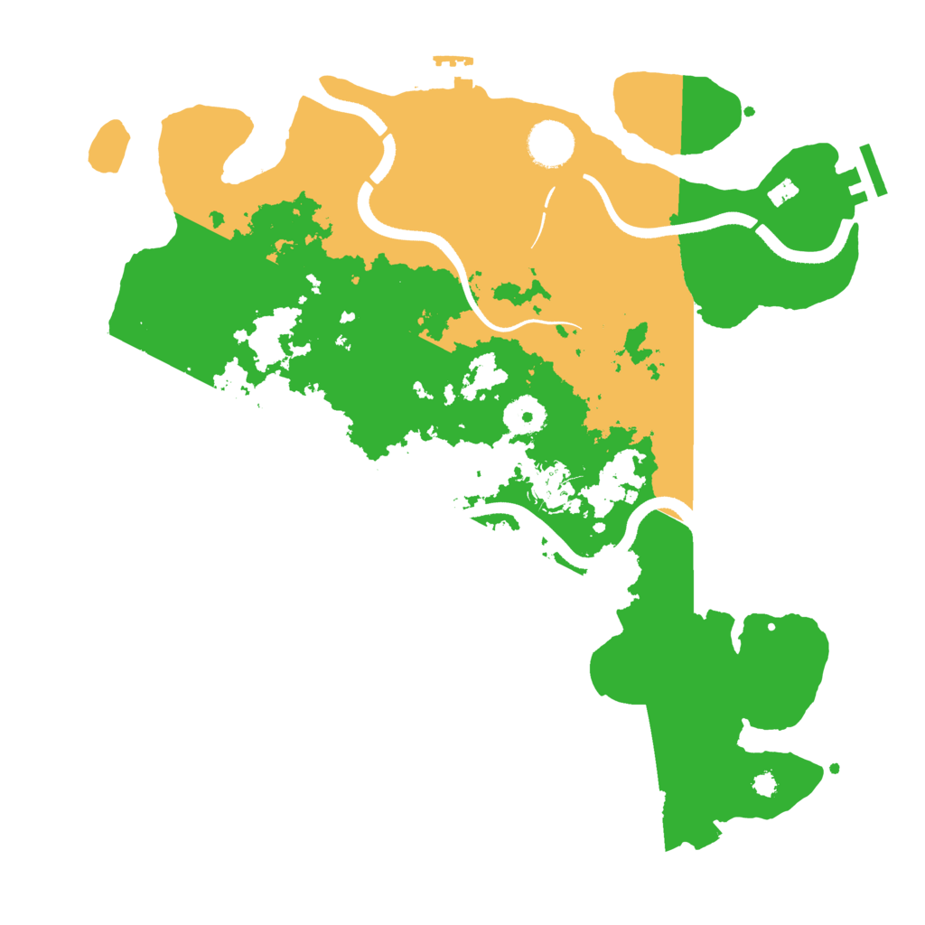Biome Rust Map: Procedural Map, Size: 3500, Seed: 575544