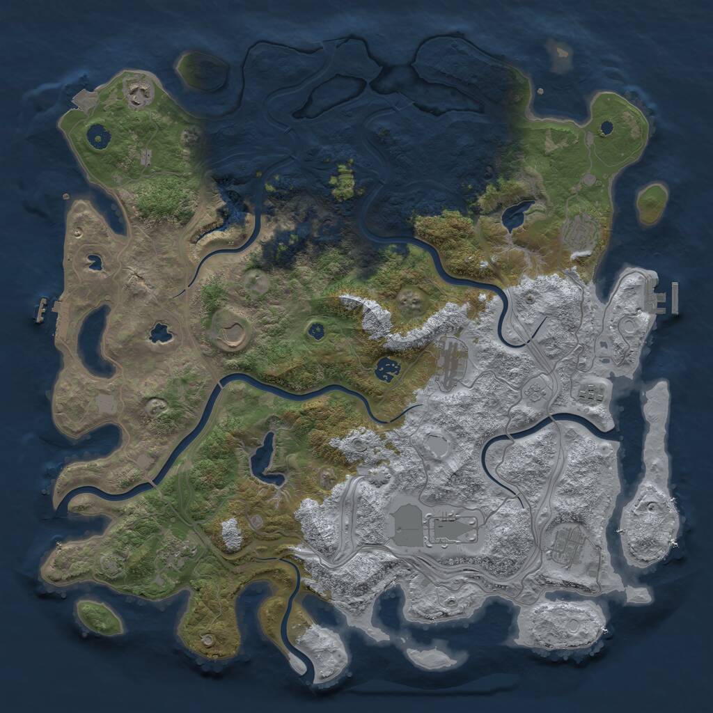 Rust Map: Procedural Map, Size: 4500, Seed: 1927859, 15 Monuments