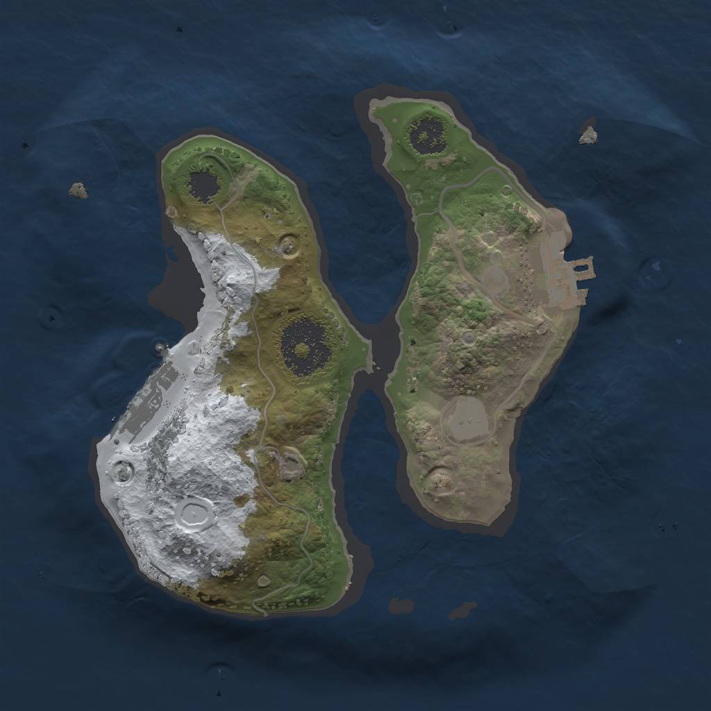 Rust Map: Procedural Map, Size: 2000, Seed: 1000, 7 Monuments