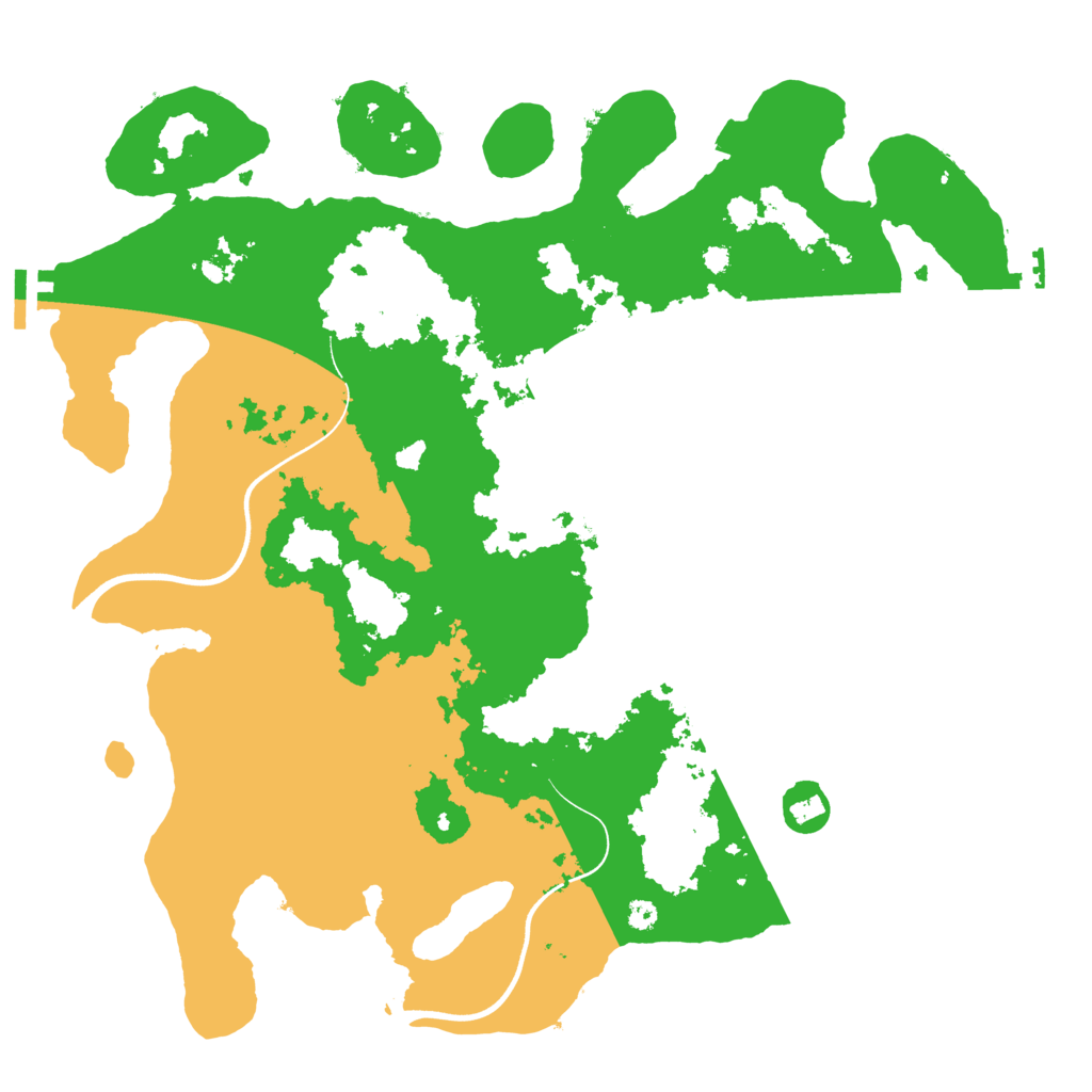 Biome Rust Map: Procedural Map, Size: 3700, Seed: 2087610