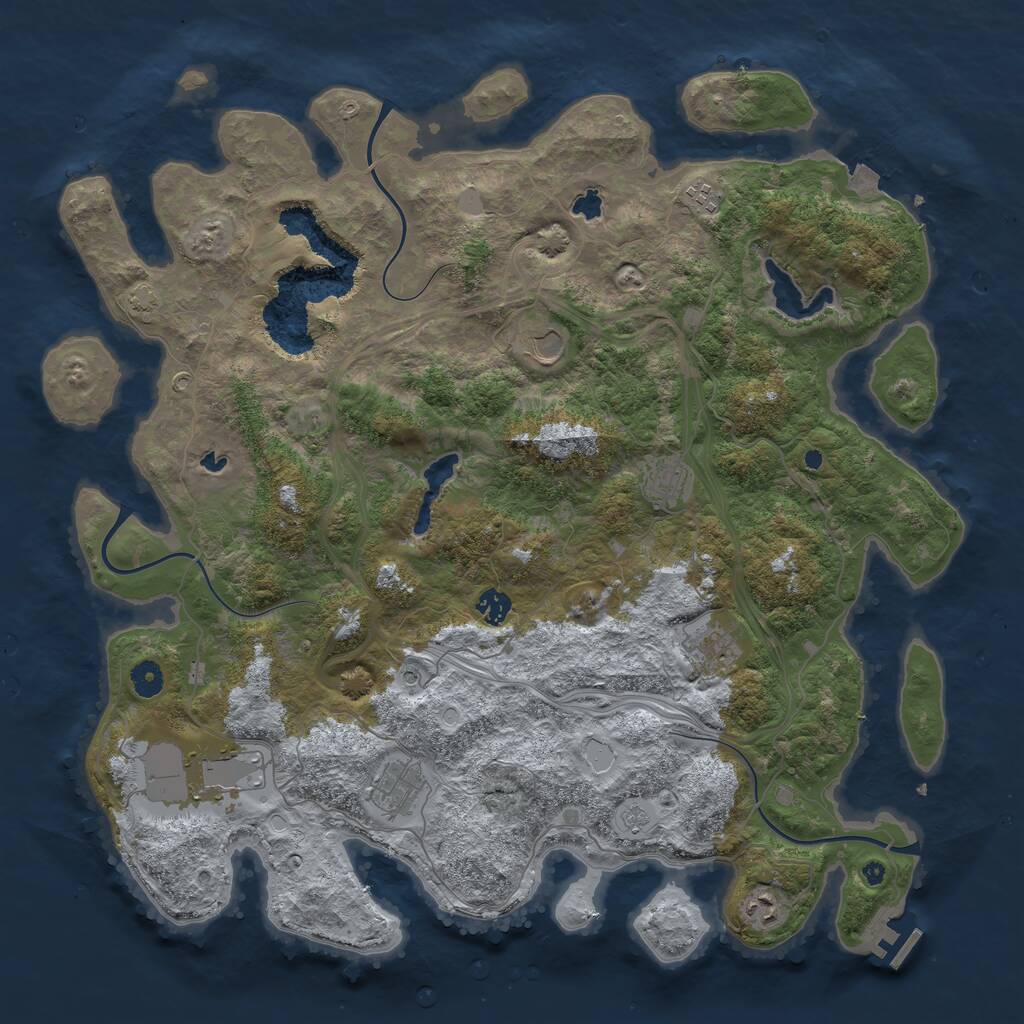 Rust Map: Procedural Map, Size: 4500, Seed: 3859035, 13 Monuments