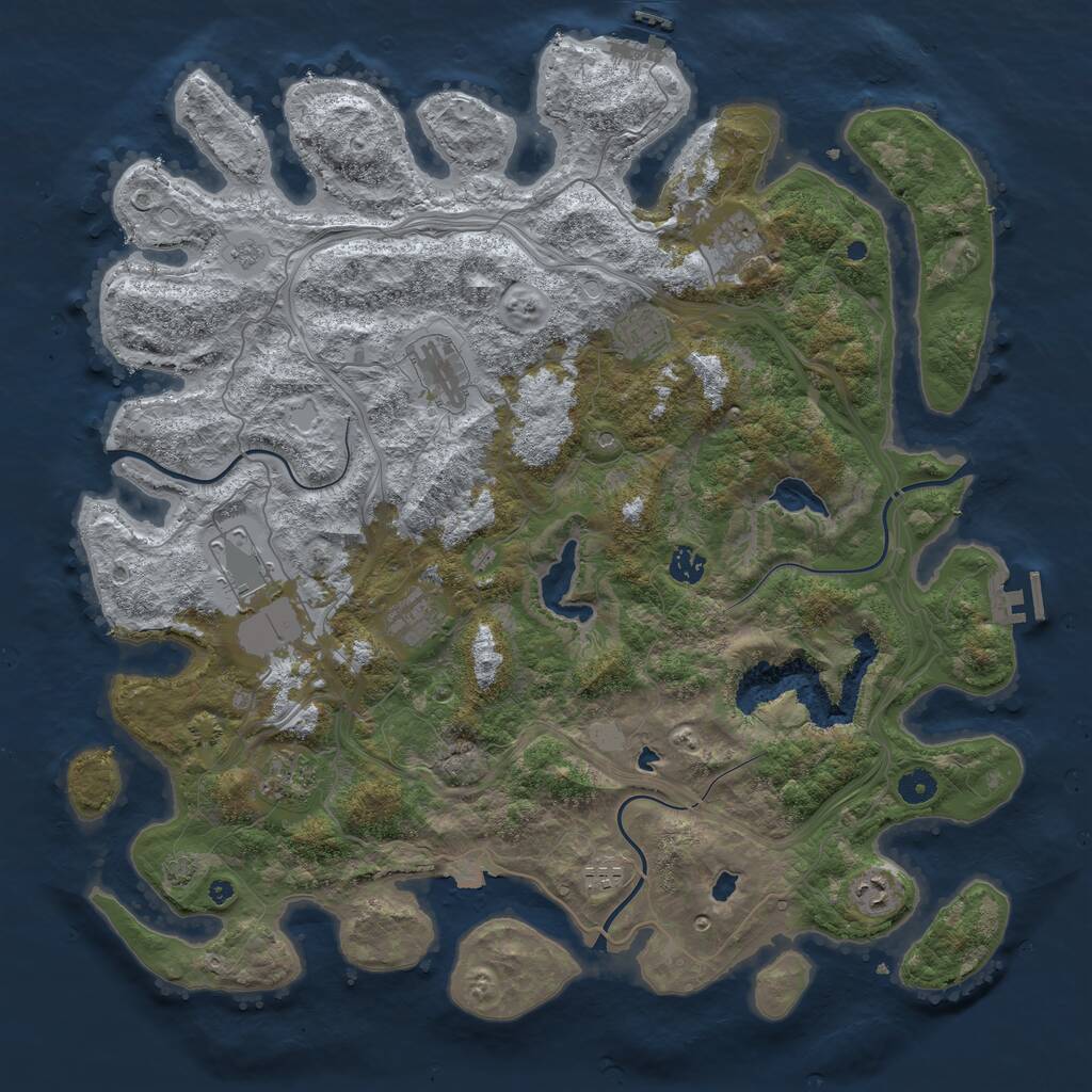 Rust Map: Procedural Map, Size: 4500, Seed: 1937579, 15 Monuments
