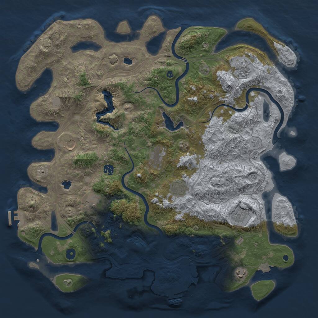 Rust Map: Procedural Map, Size: 4500, Seed: 4171388, 15 Monuments