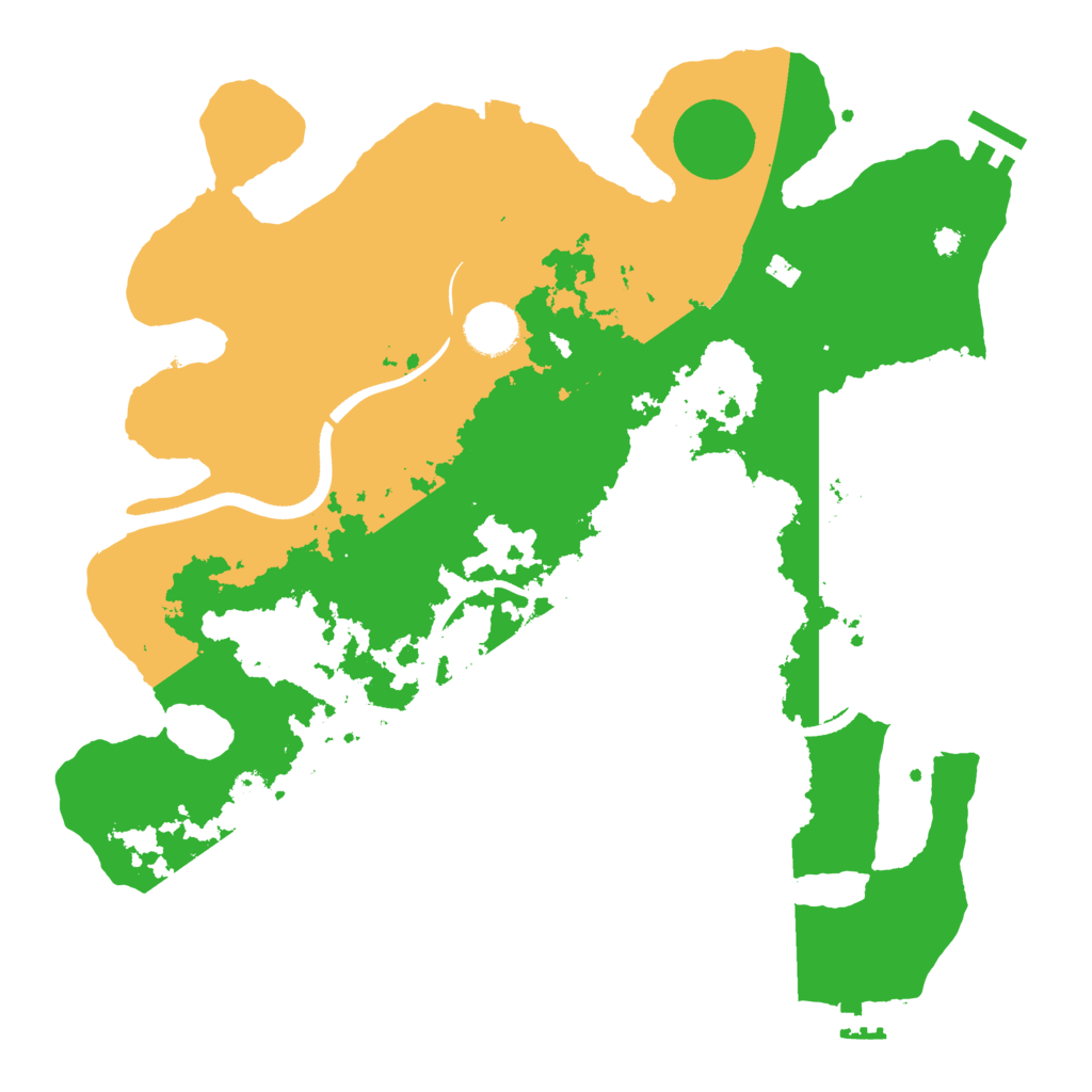 Biome Rust Map: Procedural Map, Size: 3600, Seed: 5199658