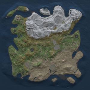 Thumbnail Rust Map: Procedural Map, Size: 3850, Seed: 610536801, 18 Monuments