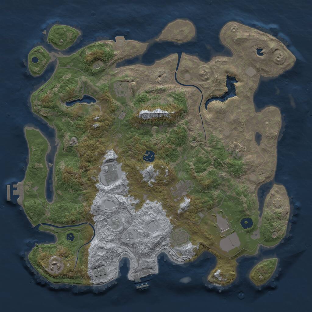Rust Map: Procedural Map, Size: 4000, Seed: 6210340, 15 Monuments