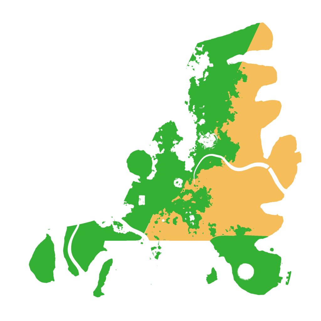 Biome Rust Map: Procedural Map, Size: 3500, Seed: 2331536