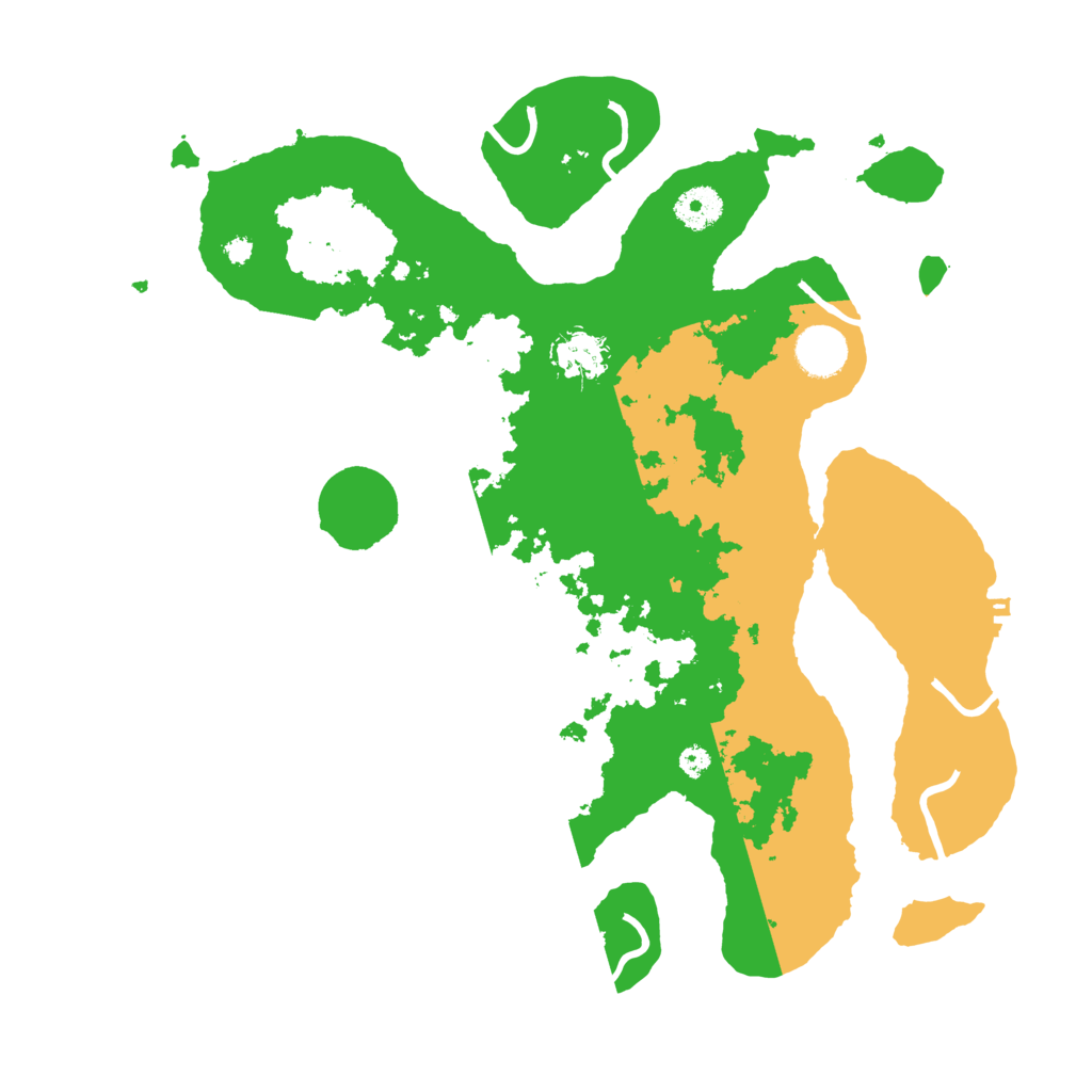 Biome Rust Map: Procedural Map, Size: 3700, Seed: 4708199