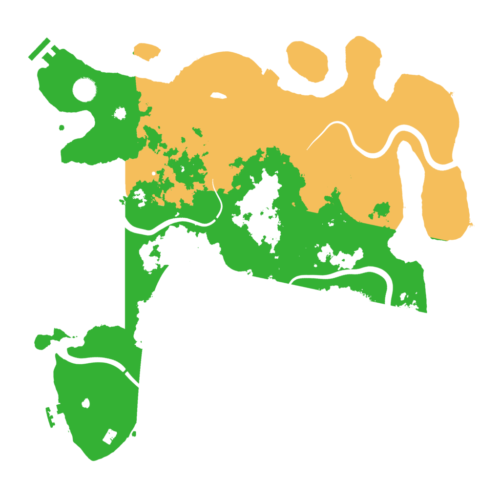 Biome Rust Map: Procedural Map, Size: 3700, Seed: 5764964