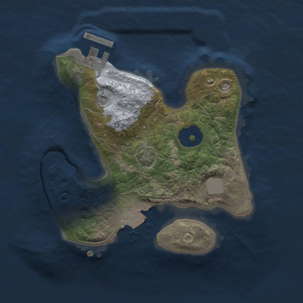 Rust Map: Procedural Map, Size: 2000, Seed: 550667626, 4 Monuments
