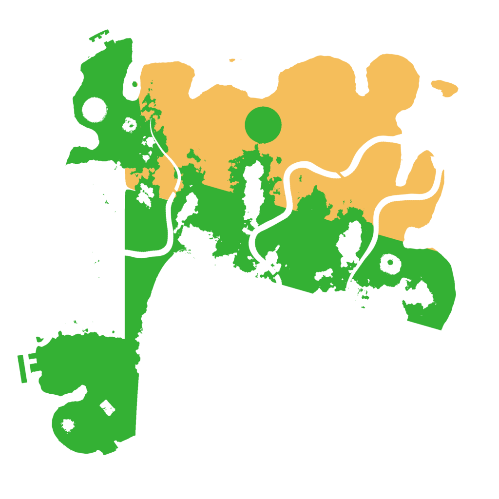 Biome Rust Map: Procedural Map, Size: 3600, Seed: 174126