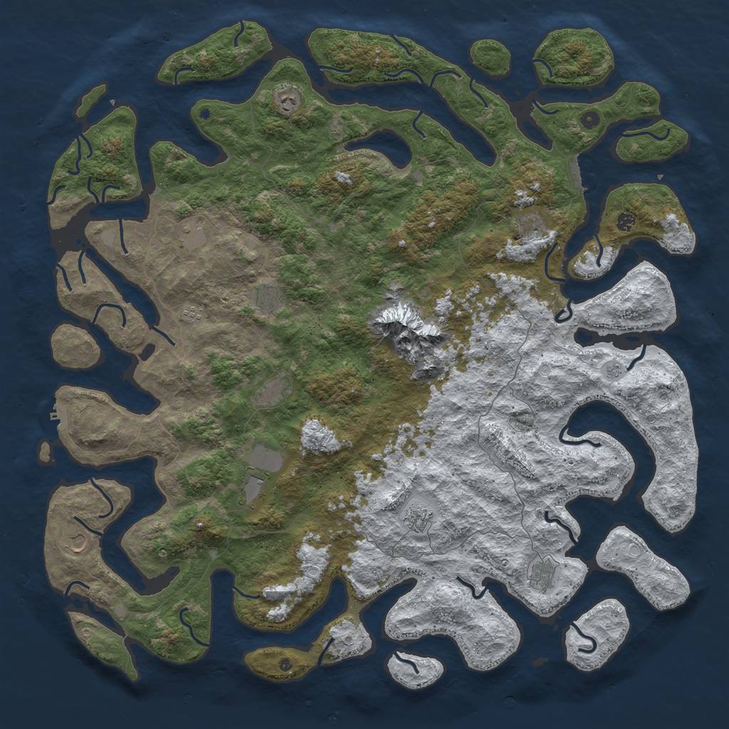 Rust Map: Procedural Map, Size: 6000, Seed: 59849828, 20 Monuments